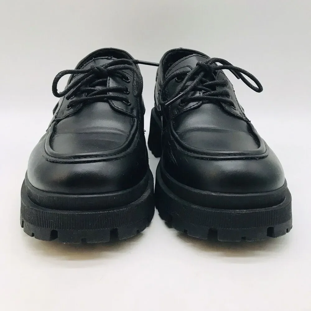 La Sheelah Zola Platform Shoes Women's 9 Black Chunky Y2K Retro Mallgoth Punk
